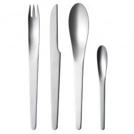 GEORG JENSEN bestekset ARNE JACOBSEN mat RVS 4 delig