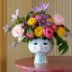 BJORN WIINBLAD schaal op voet EVA roze dia 24cm