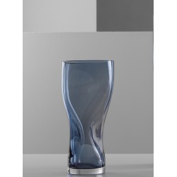 ORREFORS CRYSTAL vaas SQUEEZE blue H 23cm