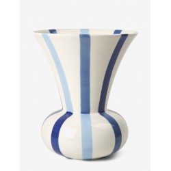 KAHLER vaas SIGNATURE creme/ blauw H 20cm