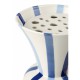 KAHLER vaas SIGNATURE creme/ blauw H 20cm