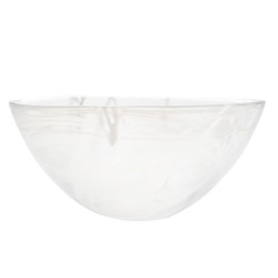 KOSTA BODA schaal CONTRAST wit/wit glas dia 35cm