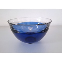 VINTAGE ORREFORS NEPTUNES schaal blauw dia 17,5cm