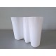 VINTAGE IITTALA vaas ALVER AALTO wit glas H 16,5cm