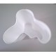VINTAGE IITTALA vaas SAVOY ALVAR AALTO wit glas H 11,5cm
