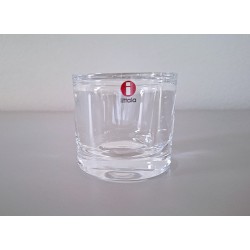 VINTAGE IITTALA MARIMEKKO waxinelicht KIVI helder glas dia 6,5cm 