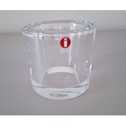 VINTAGE IITTALA MARIMEKKO waxinelicht KIVI helder glas dia 6,5cm 