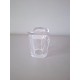 VINTAGE HOLMEGAARD waxinelicht helder glas H 9,5cm
