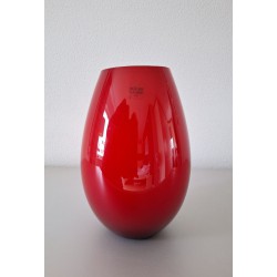 VINTAGE HOLMEGAARD vaas COCOON rood H 20,5cm