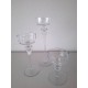 VINTAGE kandelaarset 3 dlg helder glas 