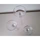 VINTAGE kandelaarset 3 dlg helder glas 