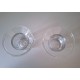 VINTAGE ROSENDAHL waxinelichten GRAND CRU helder glas dia 10,5cm set 2 stuks