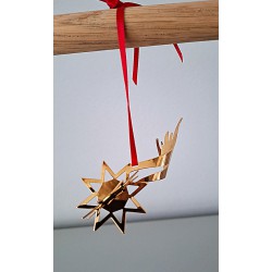 VINTAGE GEORG JENSEN kerstornament SHOOTING STAR 2002 geel goud gold plated