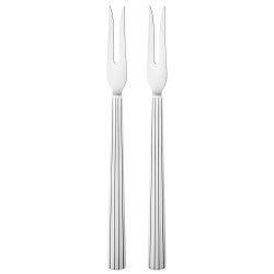 GEORG JENSEN vleeswaren vork BERNADOTTE set 2 delig RVS