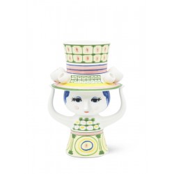 BJORN WIINBLAD vaas LADY WITH HAT groen H 24,5cm dia 15cm