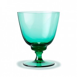 HOLMEGAARD drinkglas op voet FLOW smaragdgroen 35cl 6 stuks