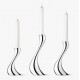 GEORG JENSEN kandelaars COBRA RVS set 3 stuks