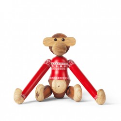 KAY BOJESEN MONKEY met kersttrui rood/ wit S