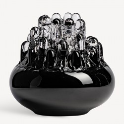 KOSTA BODA sculptuur POLAR zwart L H33cm