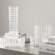 ORREFORS CRYSTAL vaas CUT IN NUMBER STRIPES H 20cm