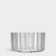 ORREFORS CRYSTAL schaal CUT IN NUMBER STRIPES dia 16cm