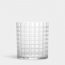 ORREFORS CRYSTAL vaas CUT IN NUMBER CHECKERS H 20cm