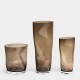 ORREFORS CRYSTAL vaas SQUEEZE smokey brown H 23cm