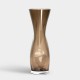 ORREFORS CRYSTAL vaas SQUEEZE smokey brown H 34cm
