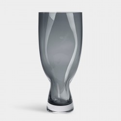 ORREFORS CRYSTAL vaas SQUEEZE blue /grey H 34cm