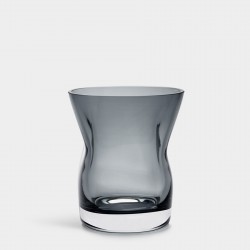 ORREFORS CRYSTAL vaas SQUEEZE blue / grey H 18cm