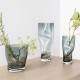 ORREFORS CRYSTAL vaas SQUEEZE blue / grey H 18cm