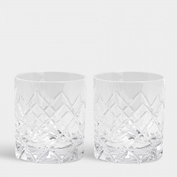 ORREFORS CRYSTAL Whisky glas SOFIERO Double Old Fashioned 2 stuks