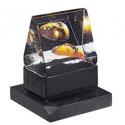 KOSTA BODA BLACK ELEMENTS HOUSE OF MYSTERY sculptuur