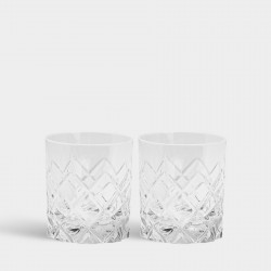ORREFORS CRYSTAL Whiskey glas SOFIERO Old Fashioned 2 stuks
