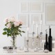 ORREFORS CRYSTAL kandelaars CARAT kristalglas/ RVS H 24,2cm set 2 stuks