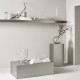 ORREFORS CRYSTAL kandelaars CARAT kristalglas/ RVS H 24,2cm set 2 stuks