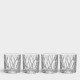 ORREFORS CRYSTAL whiskey glazen Double Old Fashioned CITY set 4 stuks