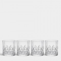 ORREFORS CRYSTAL Whisky glas PEAK Old Fashioned set 4 stuks