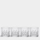 ORREFORS CRYSTAL Whisky glas PEAK Double Old Fashioned set 4 stuks