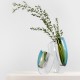 KOSTA BODA vaas MIRAGE blauw bruin H 31cm
