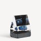 KOSTA BODA BLACK ELEMENTS HOUSE OF MYSTERY BLUE