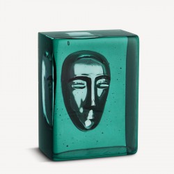 KOSTA BODA sculptuur AZUR MAN petrol H 15cm