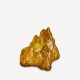 KOSTA BODA waxinelicht THE ROCK geel glas H 9,1cm