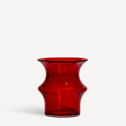 KOSTA BODA vaas PAGOD rood H 16,7cm