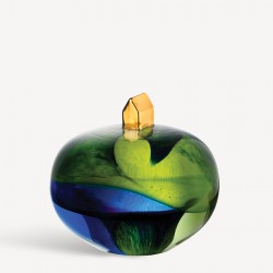 KOSTA BODA EARTH HOME sculptuur groen-blauw geelgoud