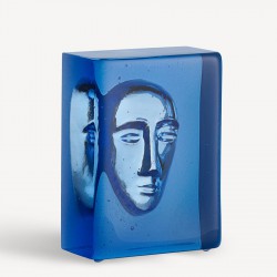 KOSTA BODA sculptuur AZUR MAN blauw H15cm