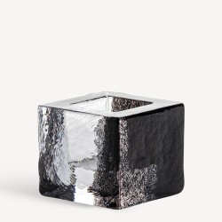 KOSTA BODA waxinelicht/ theelicht BRICK zwart