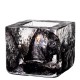 KOSTA BODA waxinelicht/ theelicht BRICK zwart