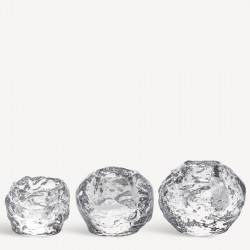 KOSTA BODA waxinelichten/ theelichten SNOWBALL 3 delige giftset
