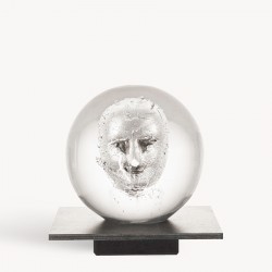 KOSTA BODA sculptuur HEADMAN clear H14,5cm